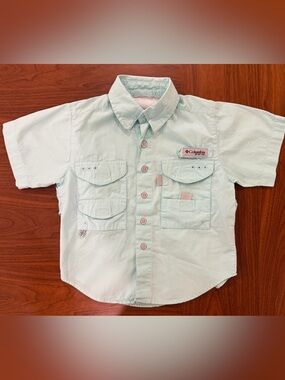 Columbia PFG Kids' Light Mint Short-Sleeve Fishing Shirt Size 4T